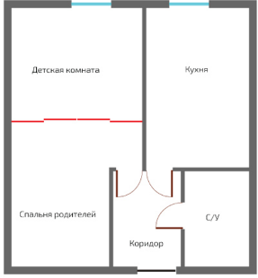 Межкомнатная перегородка в детской комнате