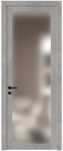 Межкомнатная дверь Tivoli З-1, Со стеклом (ДО), цвет - Белый камень