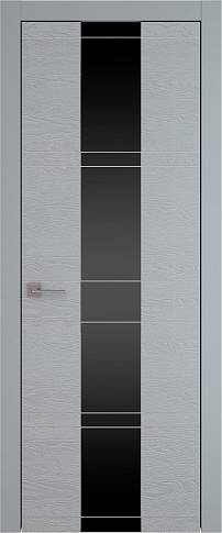 Дверь Tivoli Ж-2 Серебристо-серая эмаль по шпону (RAL 7045) со стеклом