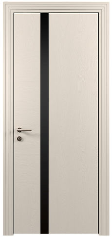 Дверь Tivoli Д-1 Бежевая эмаль по шпону (RAL 9010) без стекла