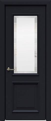 Дверь Dinastia Porta Classic LUX Черная эмаль (RAL 9004) со стеклом