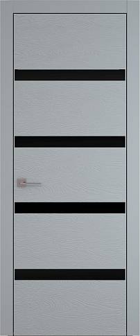 Дверь Tivoli Д-4 Серебристо-серая эмаль по шпону (RAL 7045) без стекла