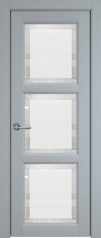 Дверь Milano Porta Classic Серебристо-серая эмаль (RAL 7045) со стеклом
