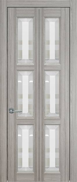 Межкомнатная дверь Porta Classic Milano Книжка, цвет - Орех пепельный, Со стеклом (ДО)
