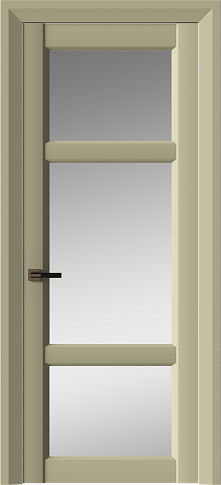 Дверь Siena Neo Classic Decoro Серо-оливковая эмаль (RAL 7032) со стеклом