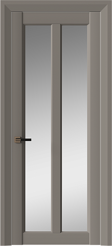 Дверь Prato Neo Classic Decoro Серая стяжка эмаль (RAL 060-60-05) со стеклом