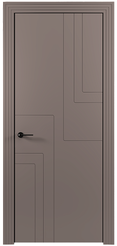 Дверь Futuro Moderno Серая стяжка эмаль (RAL 060-60-05) без стекла