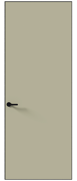 Межкомнатная дверь Tivoli А-1 Невидимка, Без стекла (ДГ), цвет - Серо-оливковая эмаль (RAL 7032)