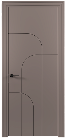 Дверь Arco Moderno Серая стяжка эмаль (RAL 060-60-05) без стекла