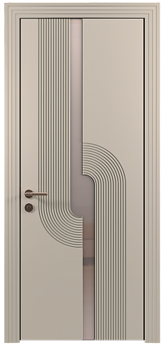 Дверь Cascato Moderno Жемчужная эмаль (RAL 1013) без стекла