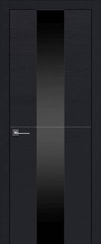 Дверь Tivoli Ж-3 Черная эмаль по шпону (RAL 9004) со стеклом