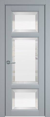 Дверь Siena Porta Classic Серебристо-серая эмаль (RAL 7045) со стеклом