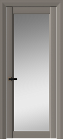 Дверь Domenica Neo Classic Decoro Серая стяжка эмаль (RAL 060-60-05) со стеклом