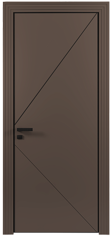 Дверь Pala Moderno Коричневый Тик эмаль (RAL 050-50-10) без стекла