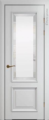 Дверь Dinastia Porta Classic LUX Серая эмаль (RAL 7047) со стеклом