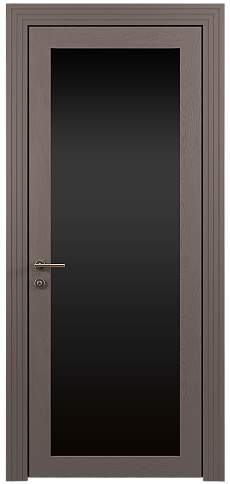 Дверь Tivoli З-1 Чёрный Базальт эмаль по шпону (RAL 040-30-05) со стеклом