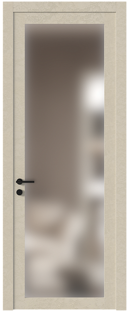Межкомнатная дверь Tivoli З-1, Со стеклом (ДО), цвет - Версилк крем