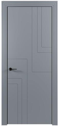 Дверь Futuro Moderno Серебристо-серая эмаль (RAL 7045) без стекла