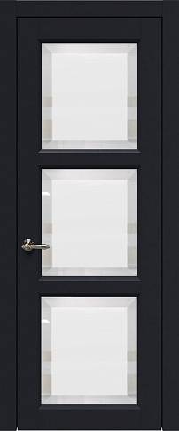Дверь Milano Porta Classic Черная эмаль (RAL 9004) со стеклом
