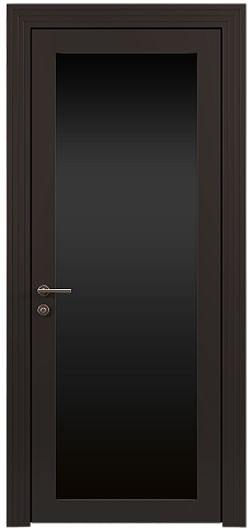 Дверь Tivoli З-1 Чёрный Базальт эмаль (RAL 040-30-05) со стеклом