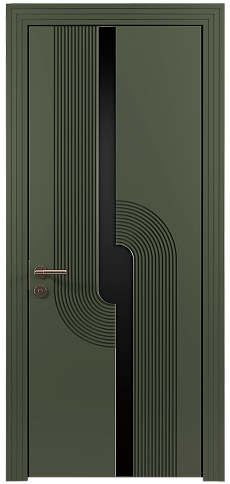 Дверь Cascato Moderno Серый Мох эмаль (RAL 7003) без стекла