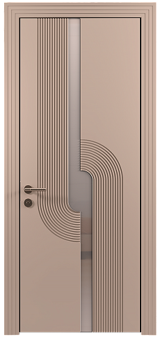 Дверь Cascato Moderno Бежевое Ядро Миндаля эмаль (RAL 070-85-05) без стекла