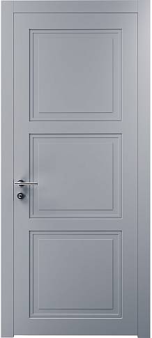 Дверь Milano Neo Classic Серебристо-серая эмаль (RAL 7045) без стекла