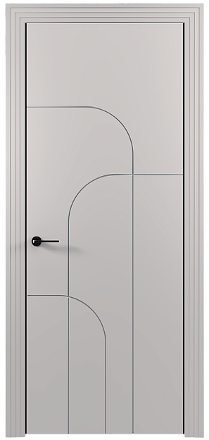 Межкомнатная дверь Arco, цвет - Серая эмаль (RAL 7047), Без стекла (ДГ)