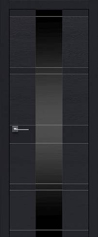 Дверь Tivoli Ж-2 Черная эмаль-эмаль по шпону (RAL 9004) со стеклом
