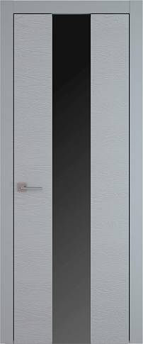 Дверь Tivoli Ж-5 Серебристо-серая эмаль по шпону (RAL 7045) со стеклом