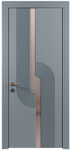 Дверь Cascato Moderno Серебристо-серая эмаль (RAL 7045) без стекла