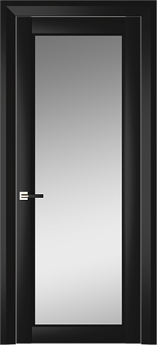 Дверь Domenica Neo Classic Decoro Черная эмаль (RAL 9004) со стеклом