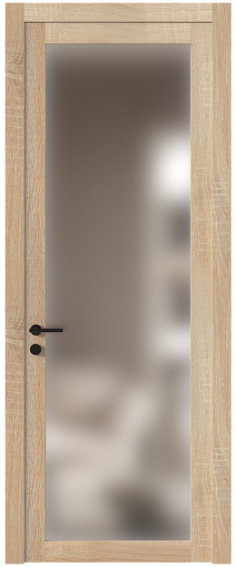 Межкомнатная дверь Tivoli З-1, Со стеклом (ДО), цвет - Дуб сонома светлый