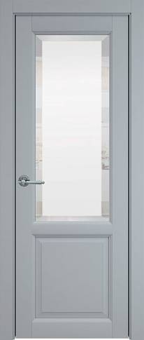 Дверь Dinastia Porta Classic Серебристо-серая эмаль (RAL 7045) со стеклом