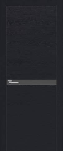 Дверь Tivoli Б-4 Черная эмаль по шпону (RAL 9004) без стекла