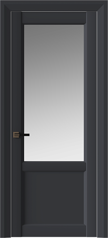 Дверь Dinastia Neo Classic Decoro Графитово-серая эмаль (RAL 7024) со стеклом