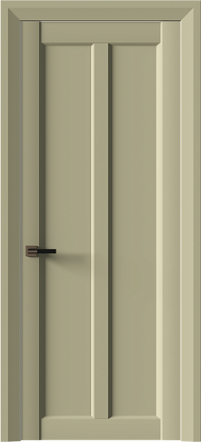 Дверь Prato Neo Classic Decoro Серо-оливковая эмаль (RAL 7032) без стекла