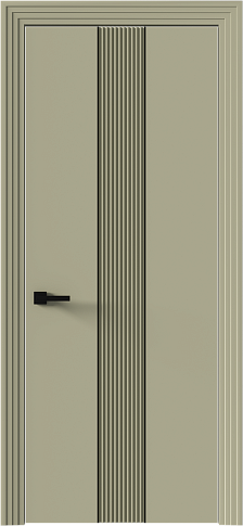 Дверь Pilastro Moderno Серо-оливковая эмаль (RAL 7032) без стекла