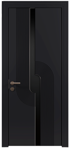 Дверь Cascato Moderno Черная эмаль (RAL 9004) без стекла