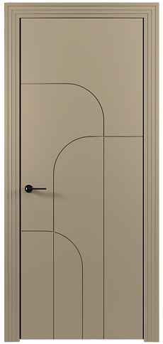 Дверь Arco Moderno Серое Льняное волокно эмаль (RAL 075-70-10) без стекла