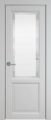 Дверь Dinastia Porta Classic Серая эмаль (RAL 7047) со стеклом